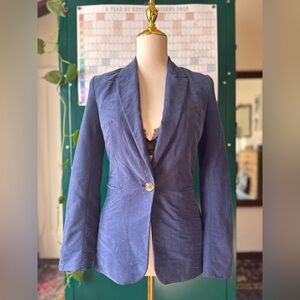 H&M soft ashy navy blazer